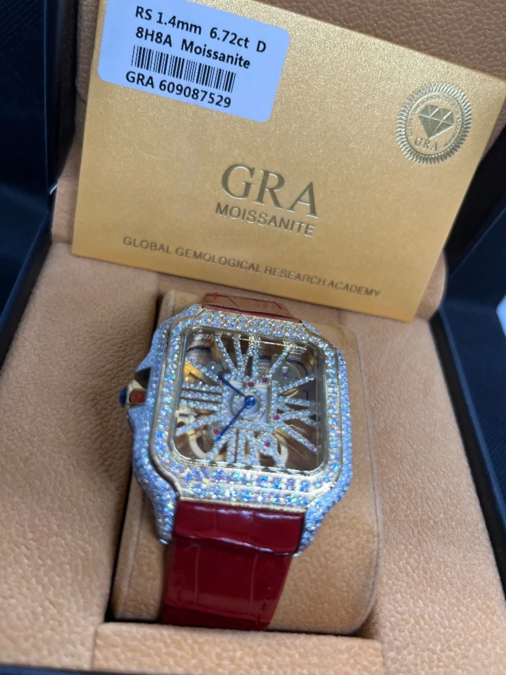 Skeleton Style Moissanite Watch | 2 Tone